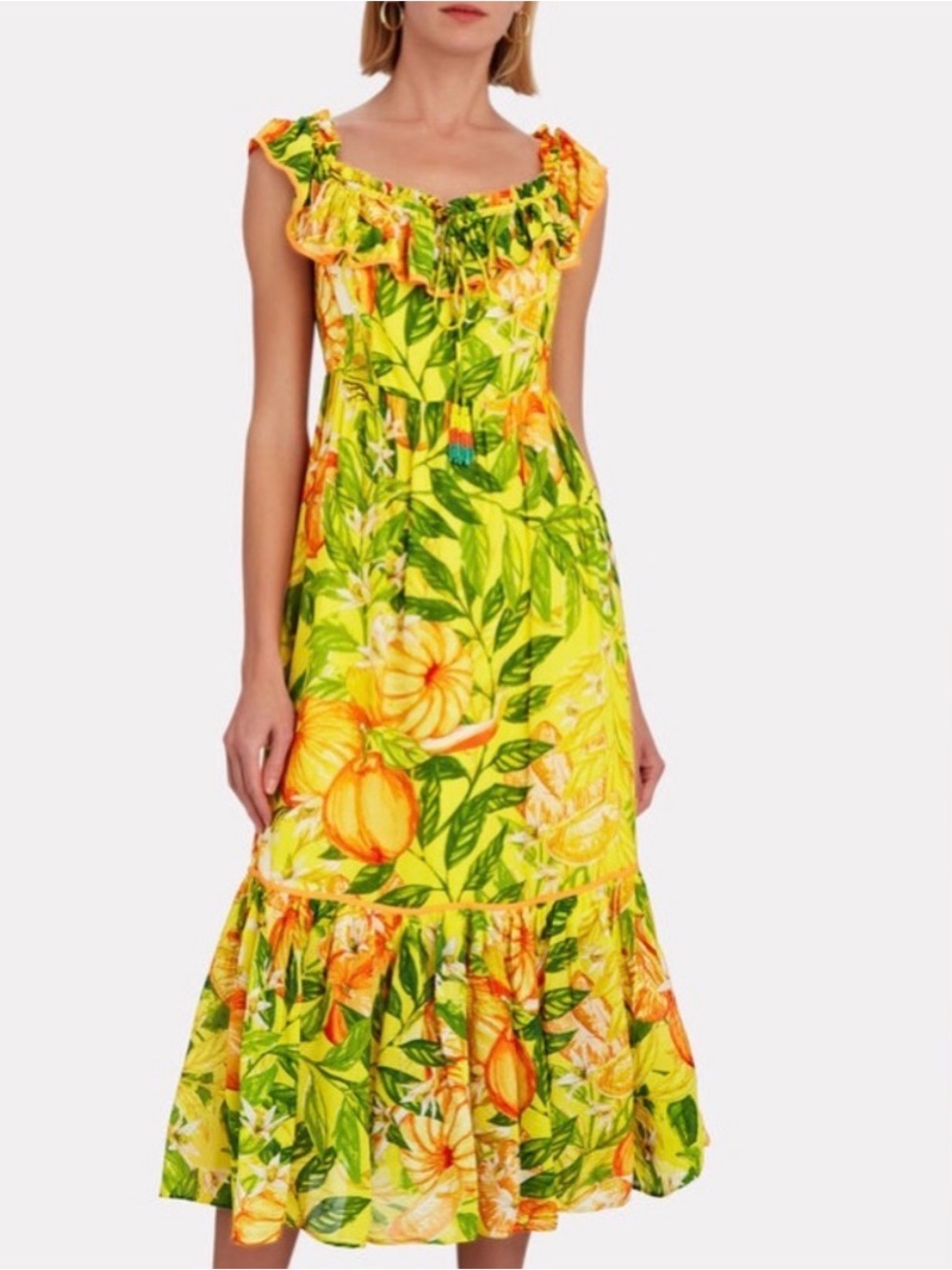 Farm Rio Tangerines Midi Dress BNWT size XS